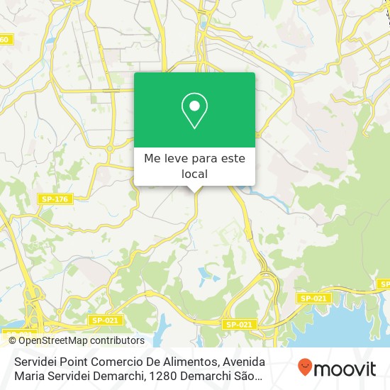 Servidei Point Comercio De Alimentos, Avenida Maria Servidei Demarchi, 1280 Demarchi São Bernardo do Campo-SP 09820-000 mapa