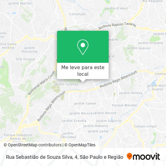 Rua Sebastião de Souza Silva, 4 mapa