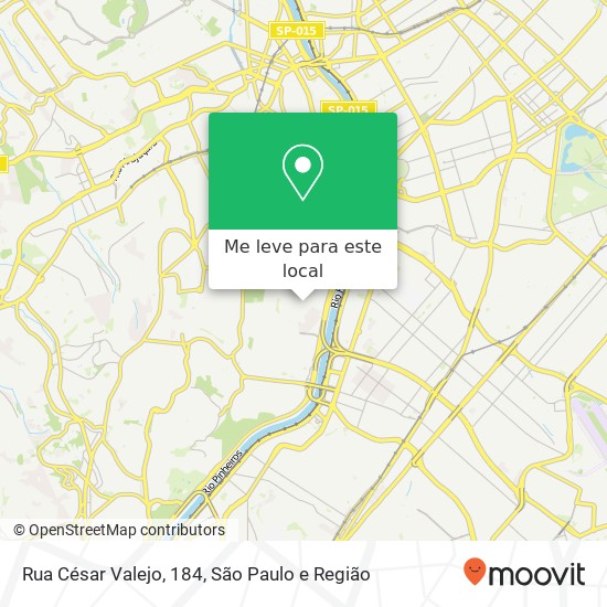 Rua César Valejo, 184, Morumbi São Paulo-SP mapa