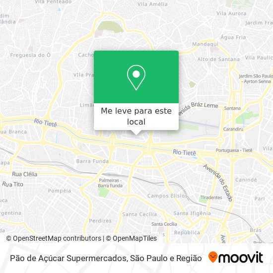 Pão de Açúcar Supermercados mapa