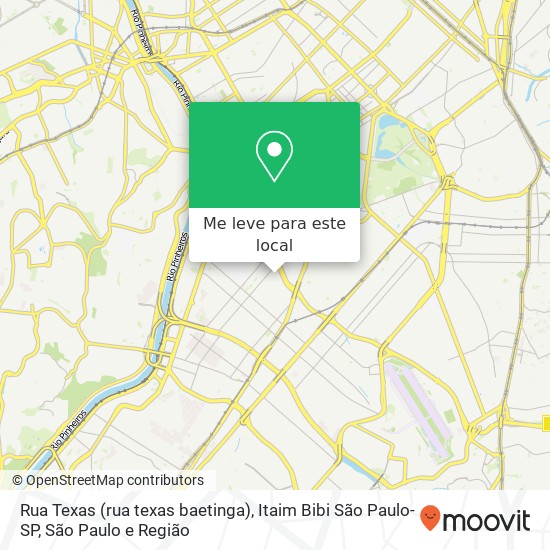 Rua Texas (rua texas baetinga), Itaim Bibi São Paulo-SP mapa