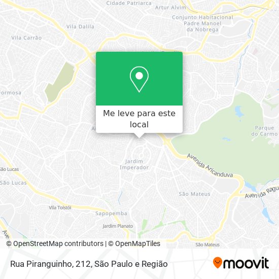 Rua Piranguinho, 212 mapa
