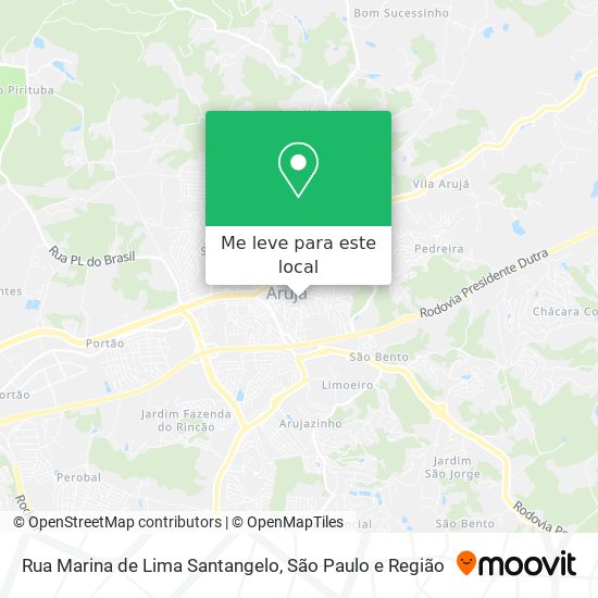 Rua Marina de Lima Santangelo mapa