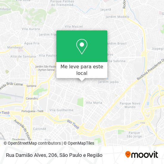 Rua Damião Alves, 206 mapa