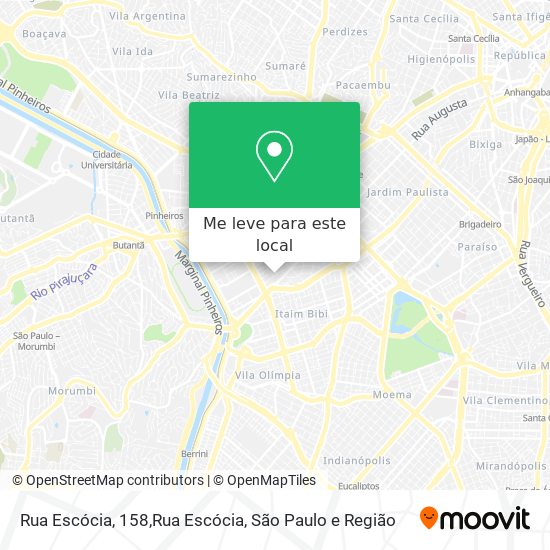 Rua Escócia, 158,Rua Escócia mapa