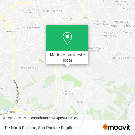 De Nardi Pizzaria mapa