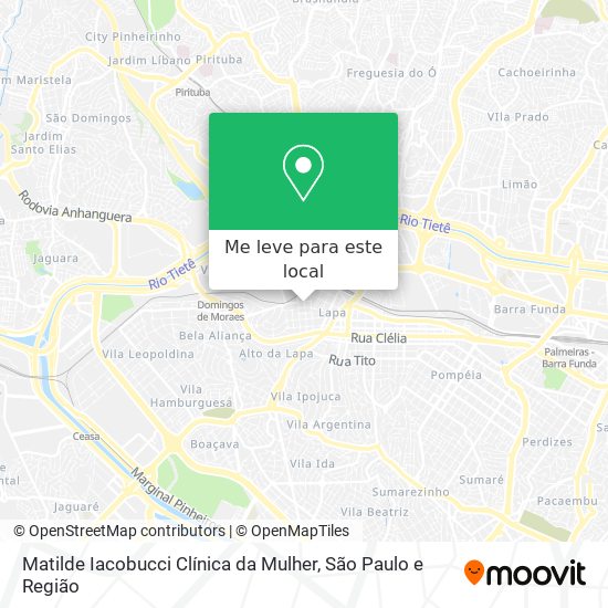 Matilde Iacobucci Clínica da Mulher mapa