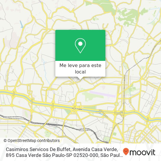 Casimiros Servicos De Buffet, Avenida Casa Verde, 895 Casa Verde São Paulo-SP 02520-000 mapa