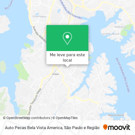 Auto Pecas Bela Vista America mapa