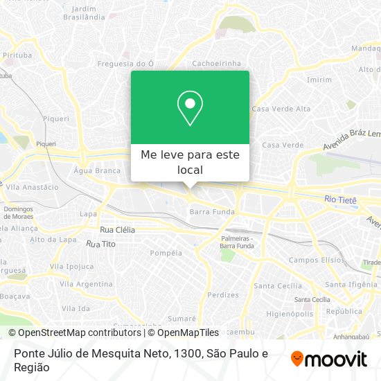 Ponte Júlio de Mesquita Neto, 1300 mapa