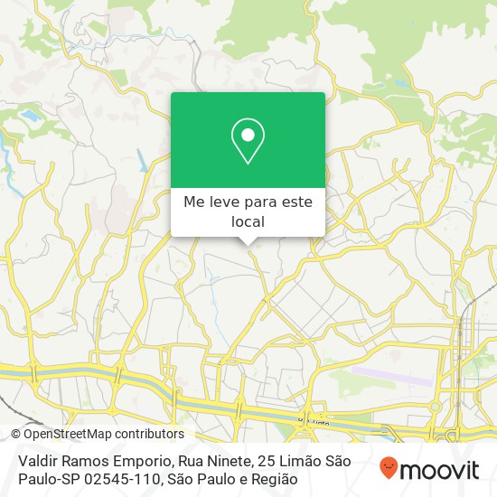 Valdir Ramos Emporio, Rua Ninete, 25 Limão São Paulo-SP 02545-110 mapa