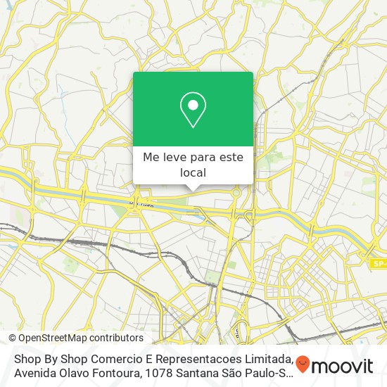 Shop By Shop Comercio E Representacoes Limitada, Avenida Olavo Fontoura, 1078 Santana São Paulo-SP 02012-021 mapa
