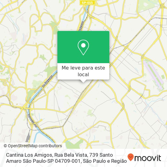 Cantina Los Amigos, Rua Bela Vista, 739 Santo Amaro São Paulo-SP 04709-001 mapa