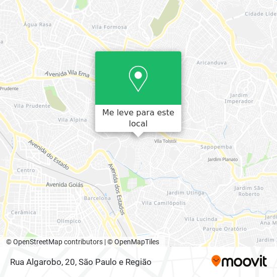 Rua Algarobo, 20 mapa