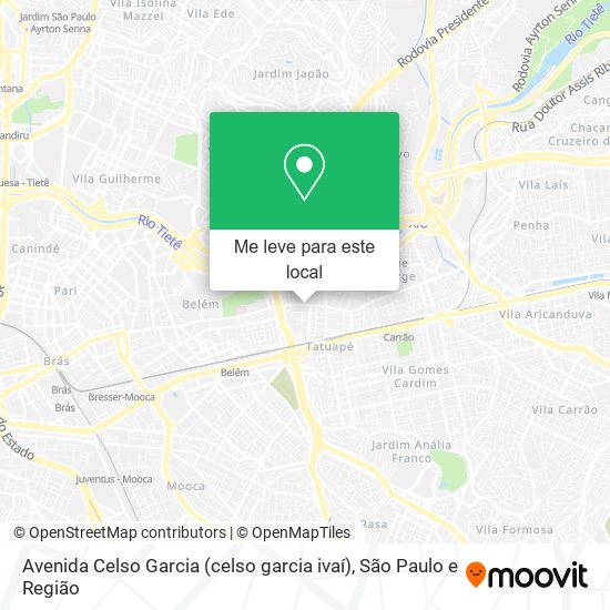 Avenida Celso Garcia (celso garcia ivaí) mapa