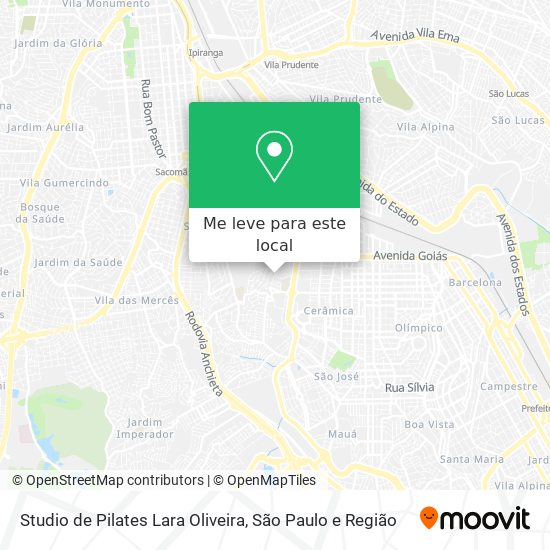 Studio de Pilates Lara Oliveira mapa