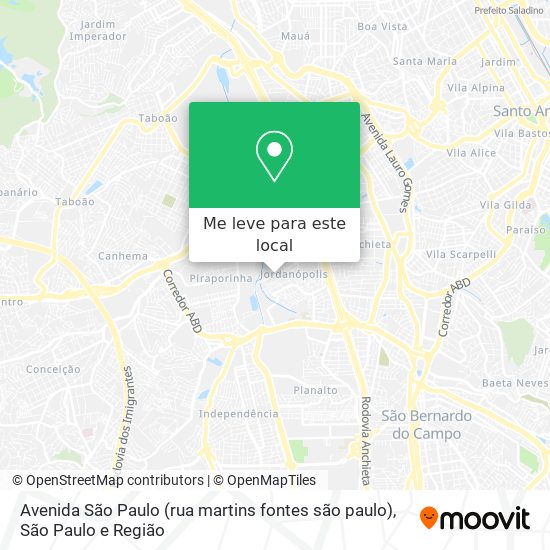Avenida São Paulo (rua martins fontes são paulo) mapa