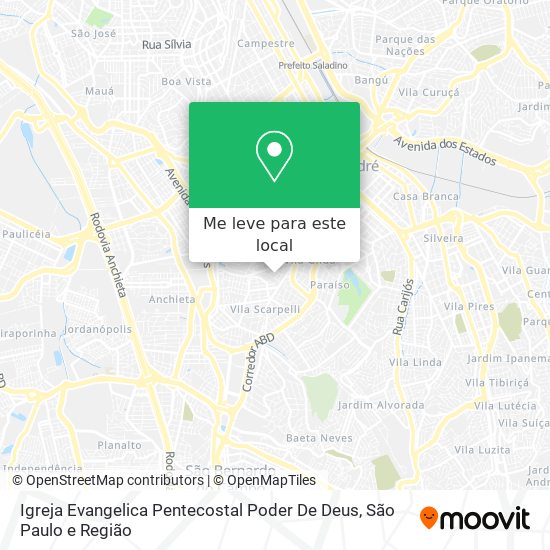 Igreja Evangelica Pentecostal Poder De Deus mapa