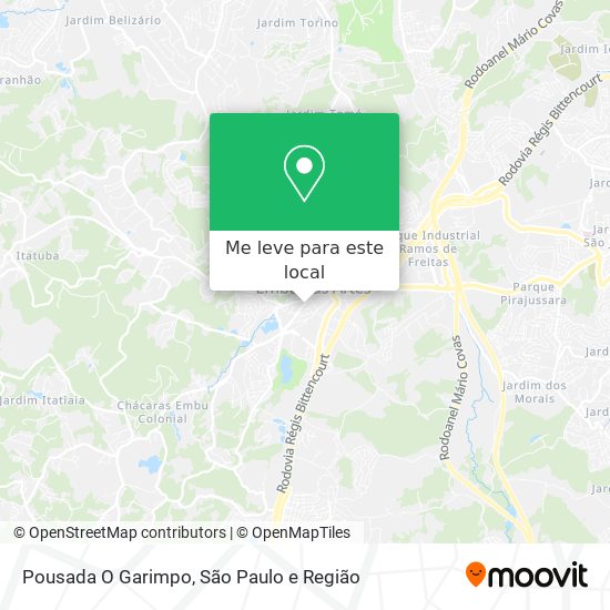 Pousada O Garimpo mapa