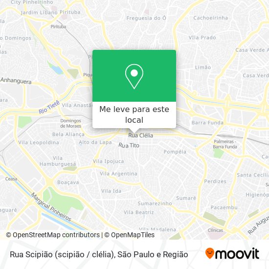 Rua Scipião (scipião / clélia) mapa