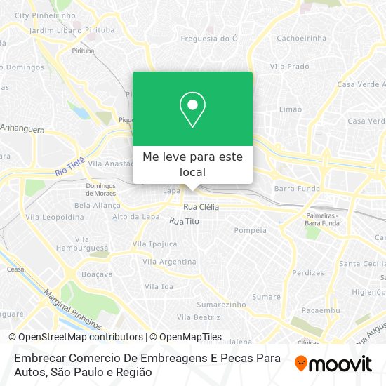 Embrecar Comercio De Embreagens E Pecas Para Autos mapa
