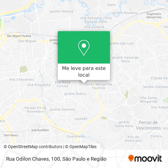 Rua Odilon Chaves, 100 mapa