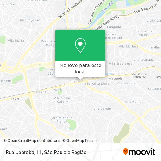 Rua Uparoba, 11 mapa