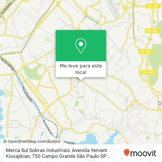 Merca Sul Sobras Industriais, Avenida Yervant Kissajikian, 750 Campo Grande São Paulo-SP 04657-000 mapa