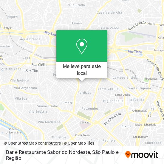 Bar e Restaurante Sabor do Nordeste mapa