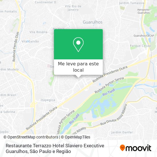 Restaurante Terrazzo Hotel Slaviero Executive Guarulhos mapa