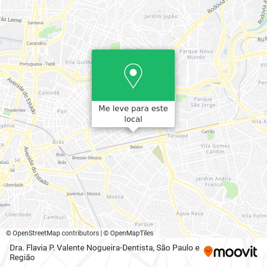 Dra. Flavia P. Valente Nogueira-Dentista mapa