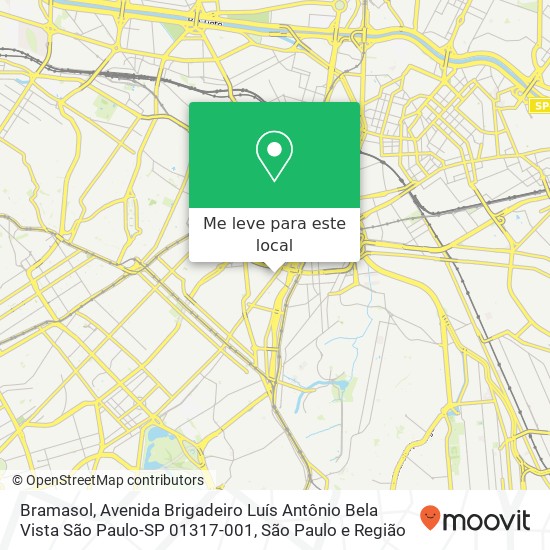 Bramasol, Avenida Brigadeiro Luís Antônio Bela Vista São Paulo-SP 01317-001 mapa
