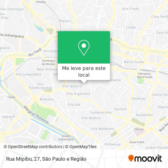 Rua Mipibu, 27 mapa