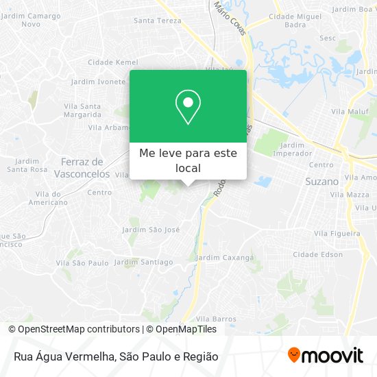 Rua Água Vermelha mapa