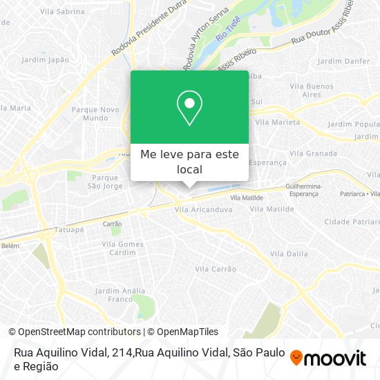 Rua Aquilino Vidal, 214,Rua Aquilino Vidal mapa