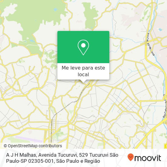 A J H Malhas, Avenida Tucuruvi, 529 Tucuruvi São Paulo-SP 02305-001 mapa