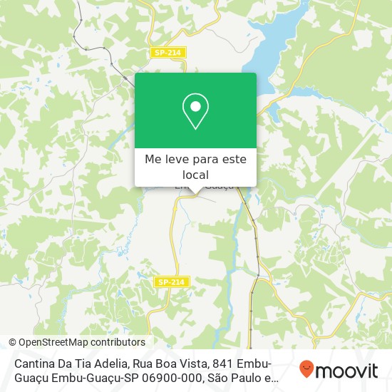 Cantina Da Tia Adelia, Rua Boa Vista, 841 Embu-Guaçu Embu-Guaçu-SP 06900-000 mapa