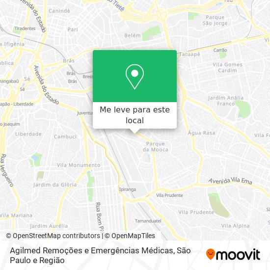 Agilmed Remoções e Emergências Médicas mapa