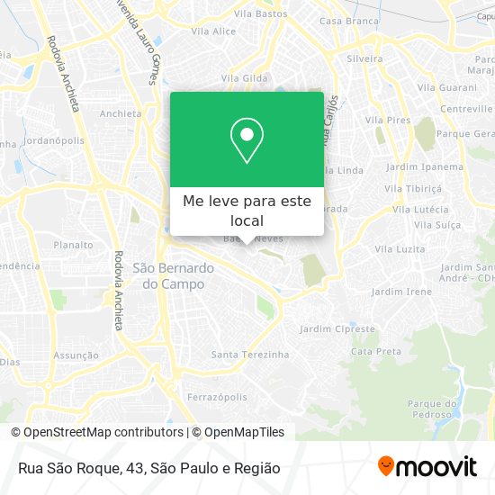 Rua São Roque, 43 mapa