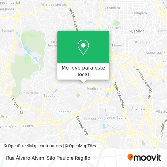 Rua Álvaro Alvim mapa