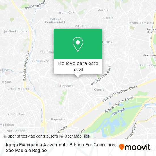 Igreja Evangelica Avivamento Biblico Em Guarulhos mapa