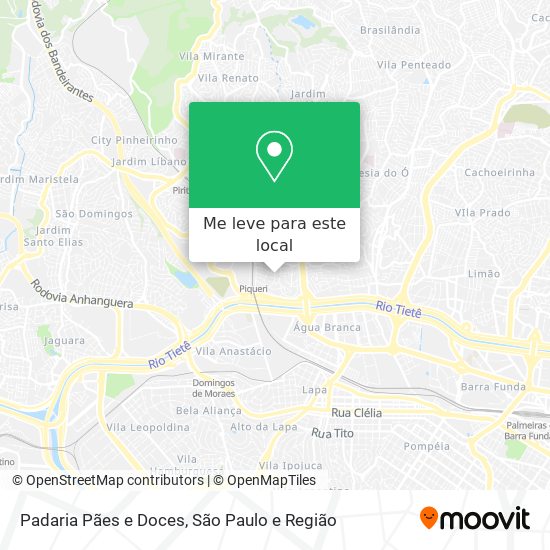 Padaria Pães e Doces mapa