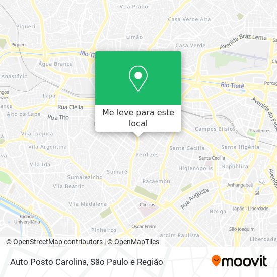 Auto Posto Carolina mapa