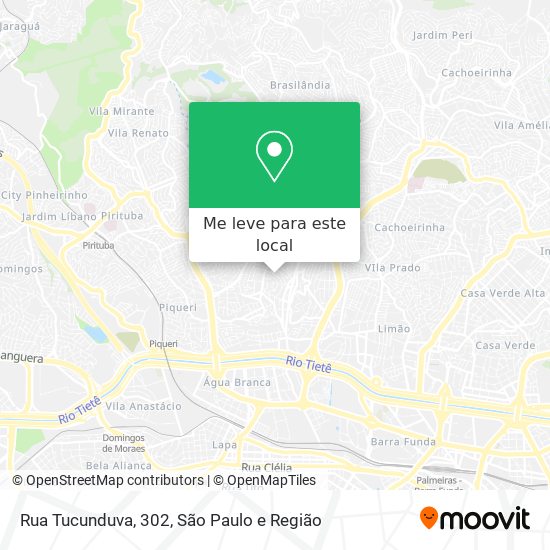 Rua Tucunduva, 302 mapa