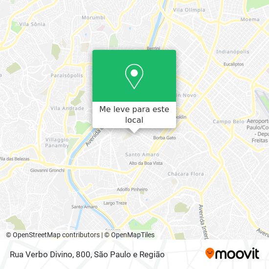 Rua Verbo Divino, 800 mapa