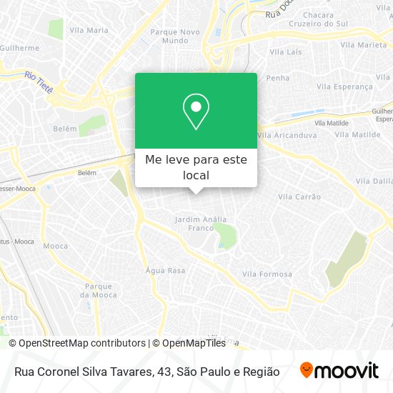 Rua Coronel Silva Tavares, 43 mapa