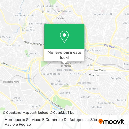 Homoparts Servicos E Comercio De Autopecas mapa