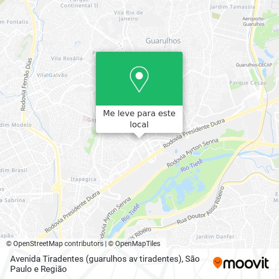 Avenida Tiradentes (guarulhos av tiradentes) mapa