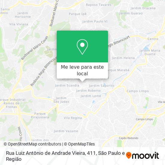 Rua Luiz Antônio de Andrade Vieira, 411 mapa