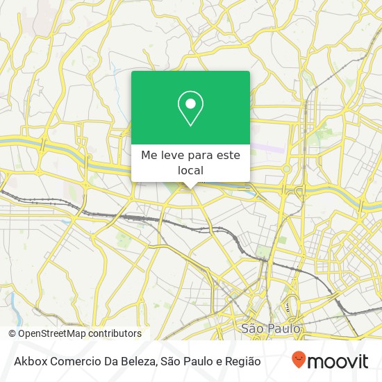 Akbox Comercio Da Beleza, Rua Anhangüera, 933 Santa Cecília São Paulo-SP 01135-000 mapa